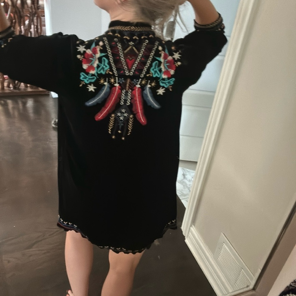 JOHNNY WAS VELVET KIMONO - Picture 2 of 2